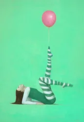 Roze ballonbalans