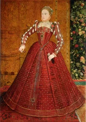 Portret van Elizabeth I van Engeland Het Hampden-portret, ca. 1563