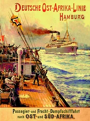 Affiche ter reclame voor de Duits-Oost-Afrikalijn, Hamburg, 1904