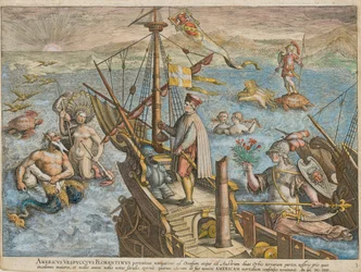 Amerigo Vespucci Americae Retectio, 1591