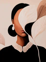 Elegant abstract portret
