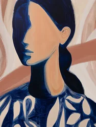 Elegant blauw profiel