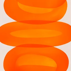 Gestapelde oranje ovalen
