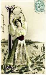 I: Mlle Fischer, artiest uit de jaren 1900 - Alfabet in ansichtkaart