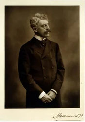 Sir Squire Bancroft (1841-1926), acteur en theatermanager, portretfoto