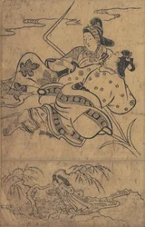 Aan de rand van de rivier Akutagawa uit de verhalen van Ise