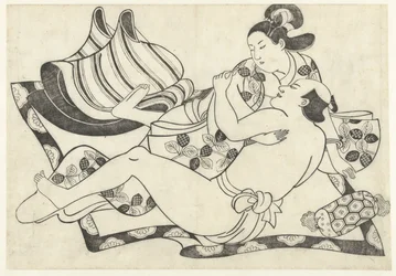 Liefdespaar op kleed