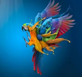 Levendige papegaai Splash