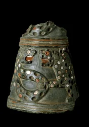 Sumerische kunst: serpentine vaas uit de tempel van de godin Inanna