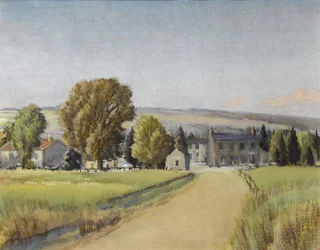 Weg naar het dorp, ca. 1900
