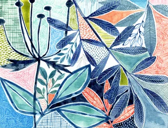 Abstract botanisch bladwerk