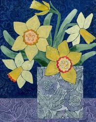Lentenaardappelbloemen in een vaas