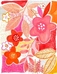 Levendige botanische bloemen