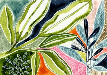 Levendige botanische bladeren