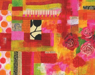 Kleurrijke tuincollage