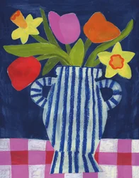 Kleurrijke lentebloemen