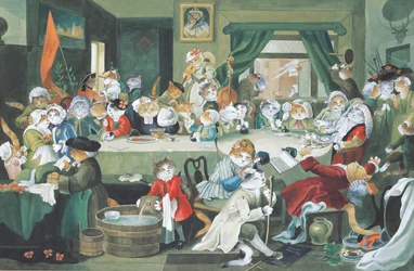 Illustratie uit Cats Galore! A Compendium of Cultured Cats (pub. 2015)