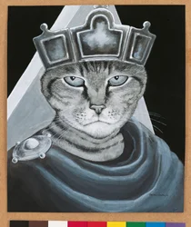 Illustratie uit Cats Galore! Een Compendium van Gecultiveerde Katten (pub. 2015)