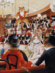 Illustratie uit Cats Galore! A Compendium of Cultured Cats (pub. 2015)