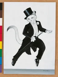 Illustratie uit Cats Galore! A Compendium of Cultured Cats (pub. 2015)