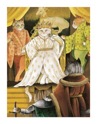 Illustratie uit Shakespeare Cats: Poster Boek (pub. 2016)