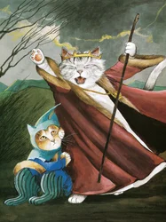 Illustratie uit Shakespeare Cats: Poster Book (pub. 2016)