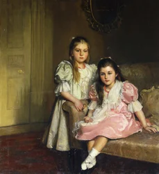 Portret van de dochters van Lawrence Pilkington