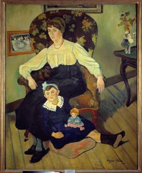 Portretten van Marie Coca, nicht van de kunstenares, en haar dochter Gilberte, geschilderd door Suzanne Valadon