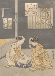 Volledige doek bij de Juweelrivier Kinuta no Tamagawa, ca. 1768