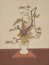 Ike Bana Bloemschikking in de Ike-no-bo Stijl, waarschijnlijk 1765