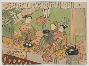 Maneemon 12, Edo-periode, ca. 1770 (kleurenhoutsnede)