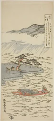 Nachtelijke regen bij Karasaki (Karasaki yau), uit de serie "Acht gezichten op Omi (Omi hakkei no uchi)".