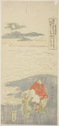 Sugawara Michizane gaat in ballingschap