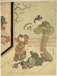 Het worstelgevecht (parodie op Ushikawamaru en Benkei)
