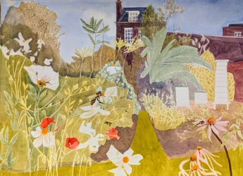 Bijen houden van bloemen, bloemen houden van bijen, 2021 (aquarel op papier)