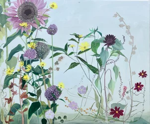 Late zomerbloemen, 2024 (olieverf op linnen)