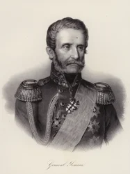 Antoine Henri, Baron van Jomini, Zwitserse generaal en militair historicus (gravure)