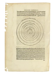 "De Revolutionibus Orbium Coelestium" door Nicolaus Copernicus en "De Libris Revolutionum Nicolai Copernici Narratio Prima" door Georg Johan Rheticus, twee werken in één volume, Basel, 1566-67