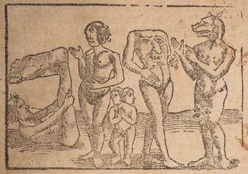 Gravure van een pagina uit "Cosmographey: dat is beschrijving van alle landen"