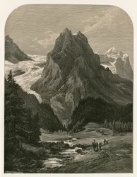 De Rosenlauigletsjer, tussen de Wellhorn en de Engelhörner