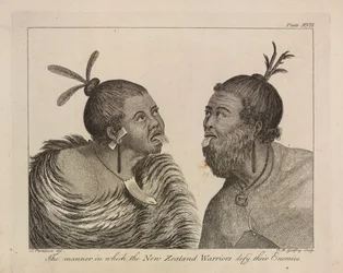 L.R.294.c.7, plaat XVII Nieuw-Zeelandse krijgers