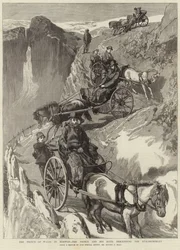 De Prins van Wales in Noorwegen (gravure)