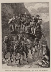 Toeristen in de Westelijke Hooglanden, een Heuvel in de Pas van Melfort