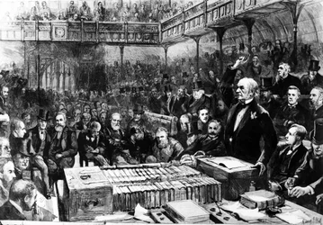 Home Rule Debat in het Lagerhuis - Gladstone