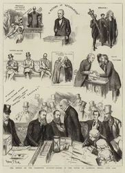 De Nederlaag van het Gladstone Ministerie, Scènes in het Lagerhuis, Vrijdag 12 juni