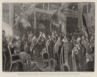 De Investituur van Lord Iveagh als Ridder van de Orde van Sint-Patrick