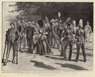 De Koninklijke Tour, de Hertog van Cornwall reikt Oorlogsmedailles uit in Sydney