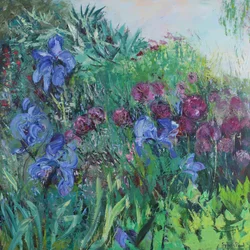 Iris met Allium