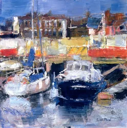 Uitzicht op de haven van Lowestoft