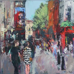 Spotty Dress Londen, 2024 (acryl)